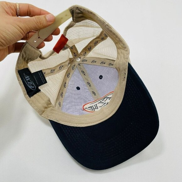 Flw Fishing Hat Cap Outdoor Baseball Adjustable Embroidery Logo Hook Mesh Black - Picture 6 of 10